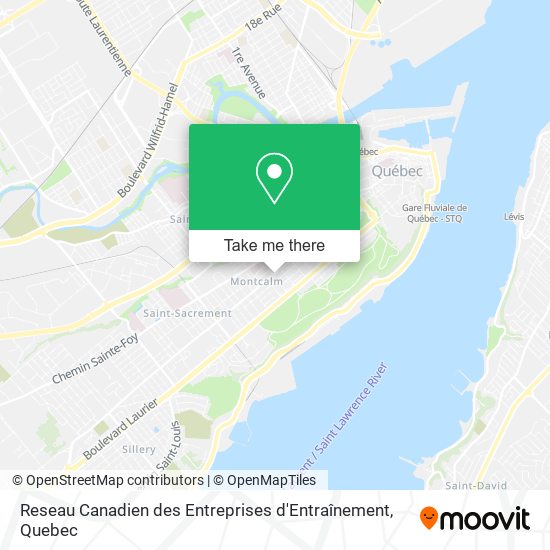 Reseau Canadien des Entreprises d'Entraînement map