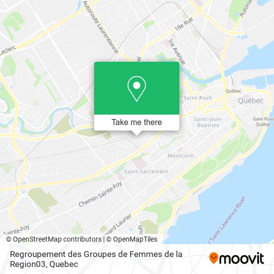 Regroupement des Groupes de Femmes de la Region03 map