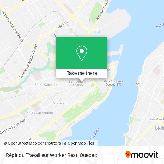 Répit du Travailleur Worker Rest map
