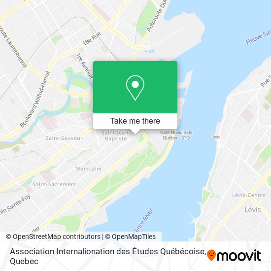 Association Internalionation des Études Québécoise map