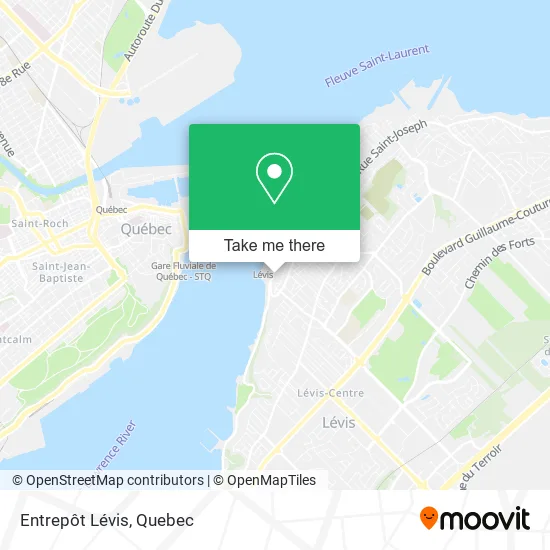 Entrepôt Lévis map