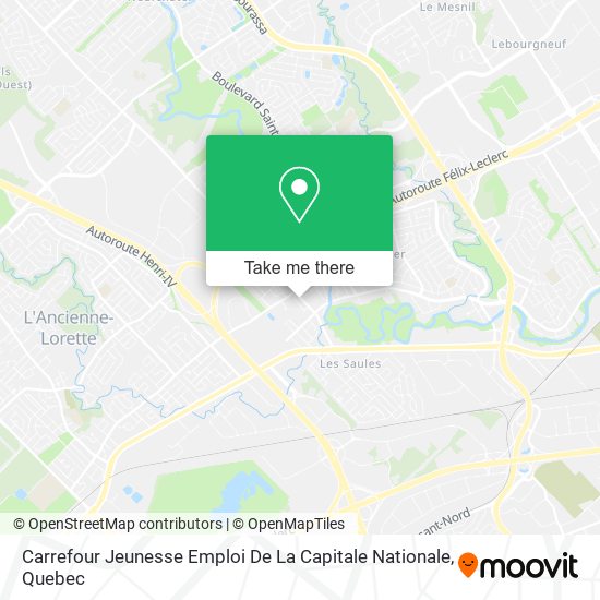 Carrefour Jeunesse Emploi De La Capitale Nationale map