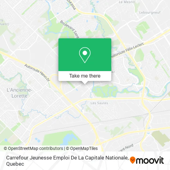 Carrefour Jeunesse Emploi De La Capitale Nationale map