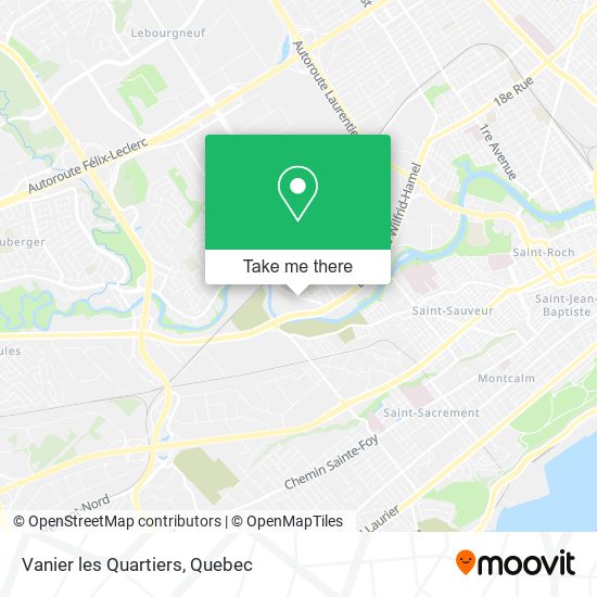 Vanier les Quartiers map