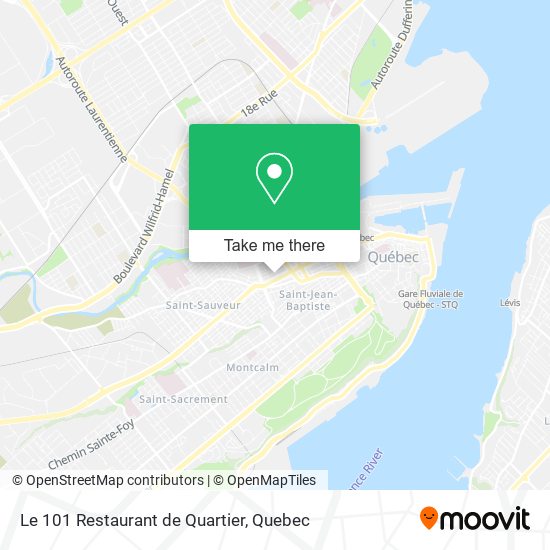 Le 101 Restaurant de Quartier map