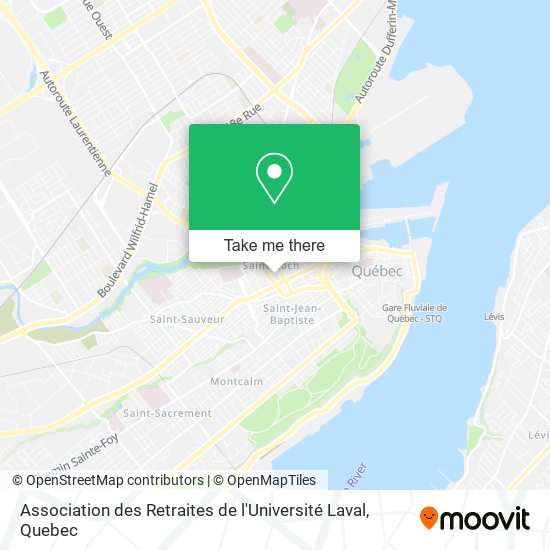 Association des Retraites de l'Université Laval map