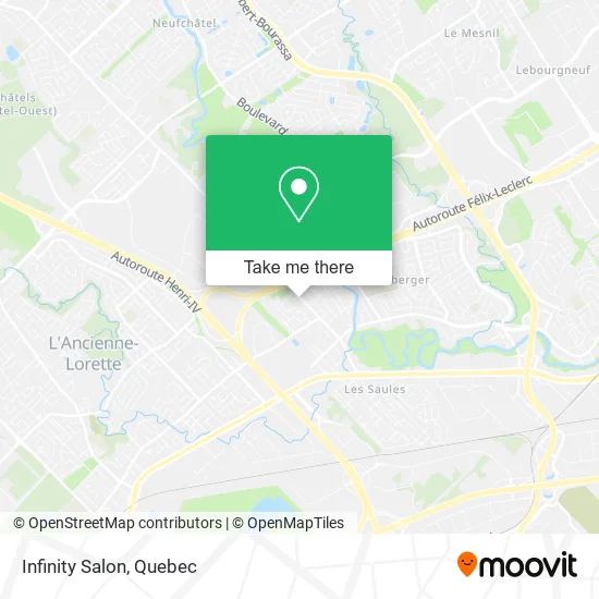 Infinity Salon map