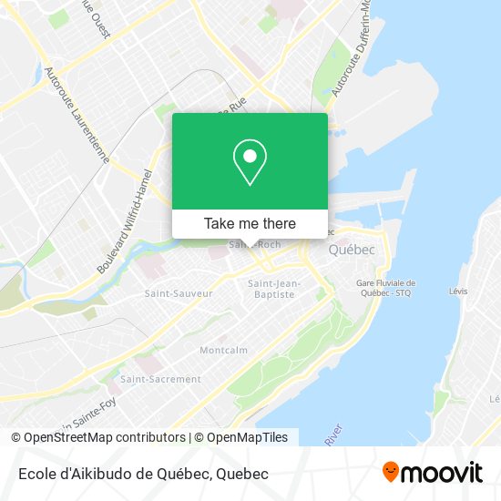 Ecole d'Aikibudo de Québec map