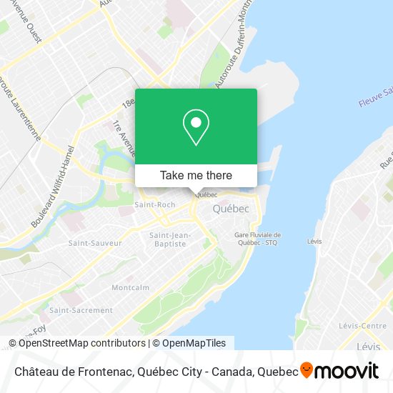 Château de Frontenac, Québec City - Canada map