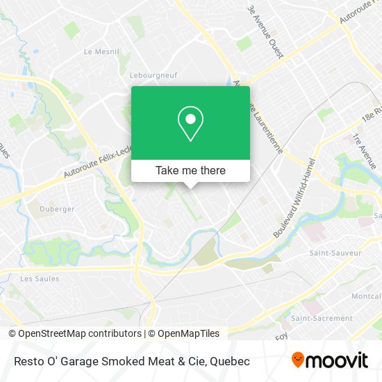 Resto O' Garage Smoked Meat & Cie map