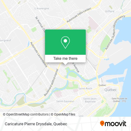 Caricature Pierre Drysdale map