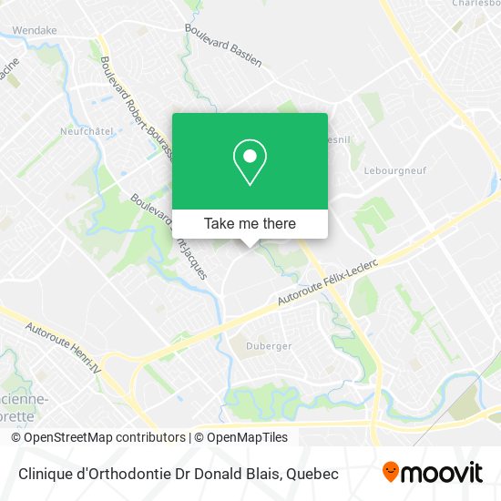 Clinique d'Orthodontie Dr Donald Blais map