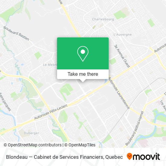 Blondeau — Cabinet de Services Financiers map