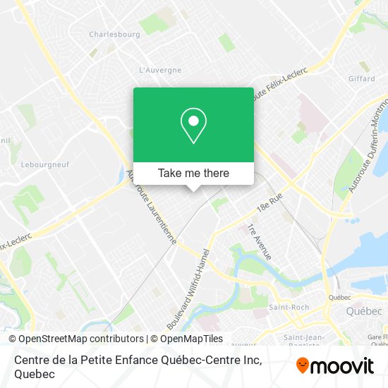 Centre de la Petite Enfance Québec-Centre Inc map