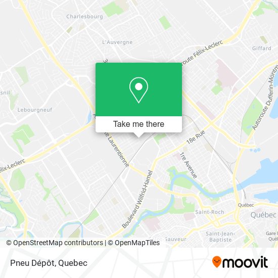 Pneu Dépôt map