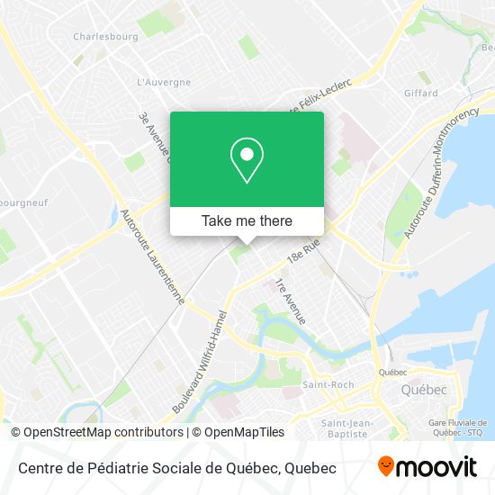 Centre de Pédiatrie Sociale de Québec map