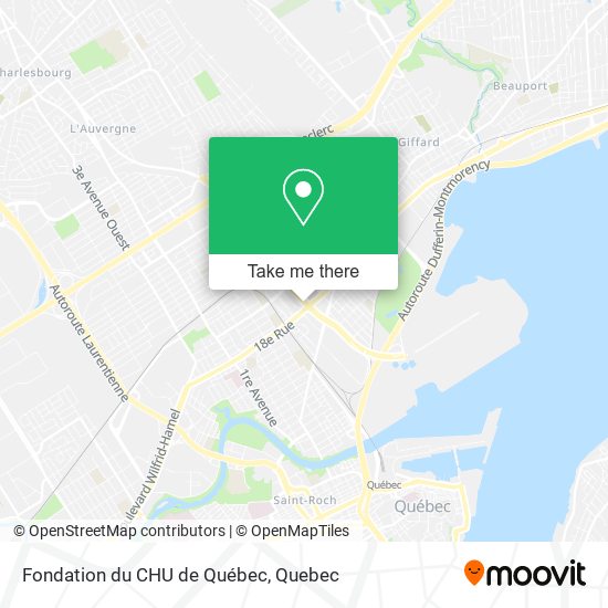 Fondation du CHU de Québec map