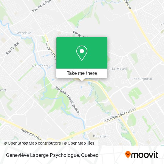 Geneviève Laberge Psychologue map