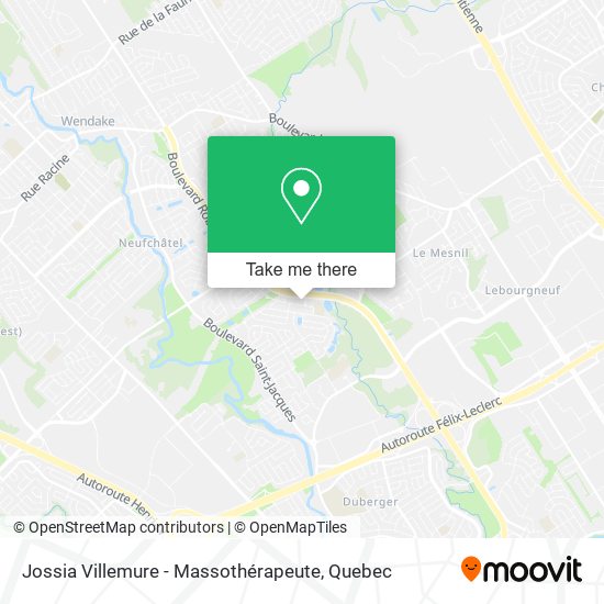Jossia Villemure - Massothérapeute map
