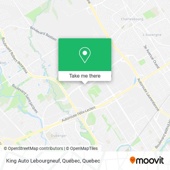 King Auto Lebourgneuf, Québec map