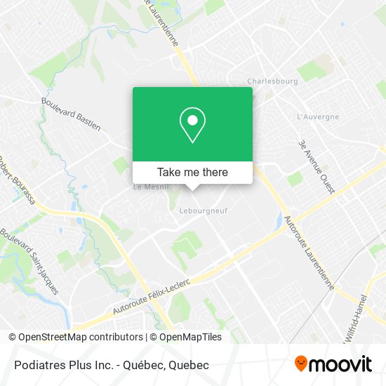 Podiatres Plus Inc. - Québec map