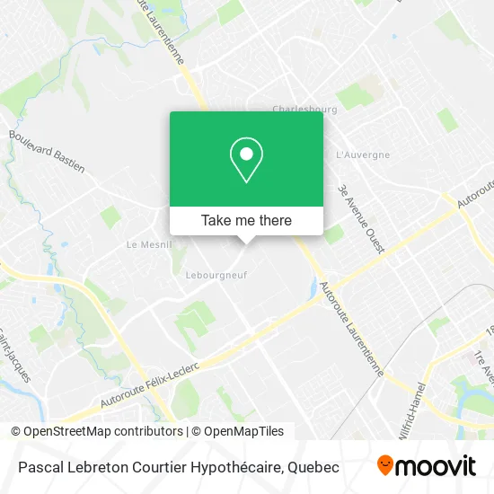 Pascal Lebreton Courtier Hypothécaire map