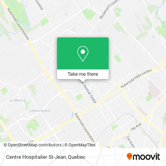 Centre Hospitalier St-Jean map