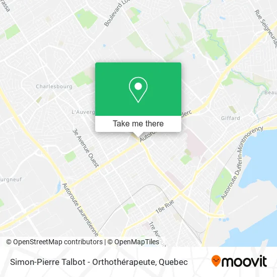 Simon-Pierre Talbot - Orthothérapeute map