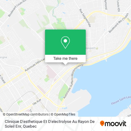 Clinique D'esthetique Et D'electrolyse Au Rayon De Soleil Enr map