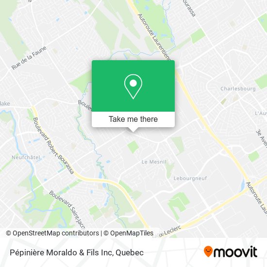 Pépinière Moraldo & Fils Inc map