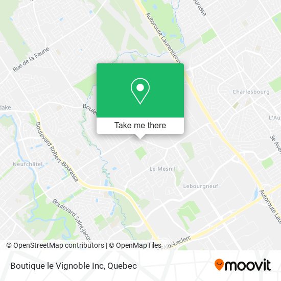 Boutique le Vignoble Inc map