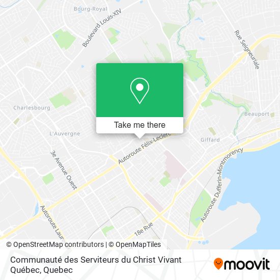 Communauté des Serviteurs du Christ Vivant Québec map