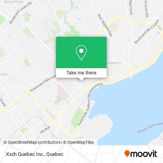 Xxzh Quebec Inc. map