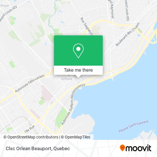 Clsc Orlean Beauport map