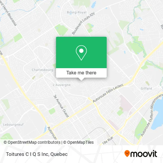 Toitures C I Q S Inc map