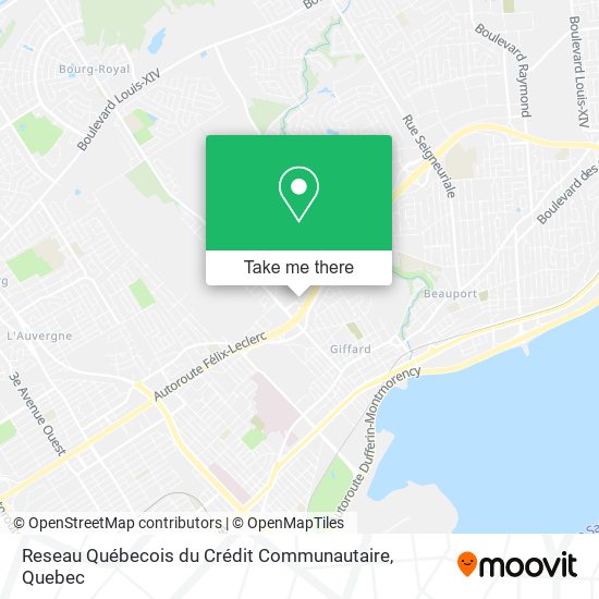 Reseau Québecois du Crédit Communautaire map