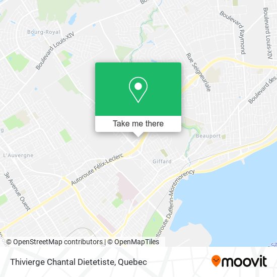 Thivierge Chantal Dietetiste map