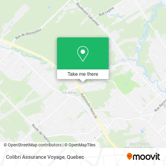 Colibri Assurance Voyage map