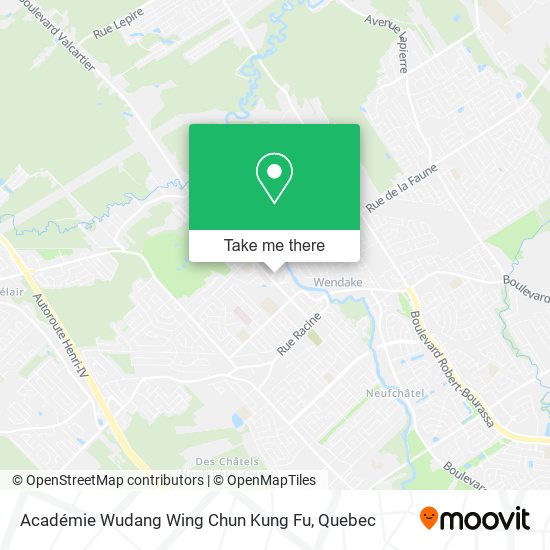 Académie Wudang Wing Chun Kung Fu map