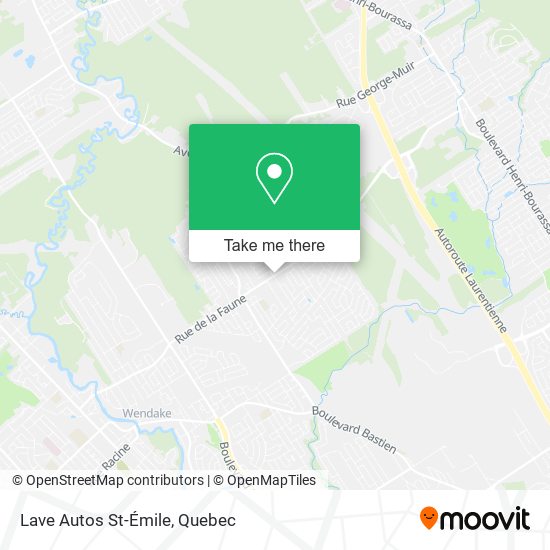 Lave Autos St-Émile map