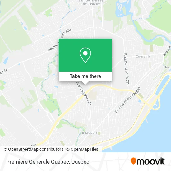 Premiere Generale Québec map