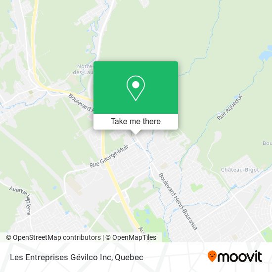 Les Entreprises Gévilco Inc map