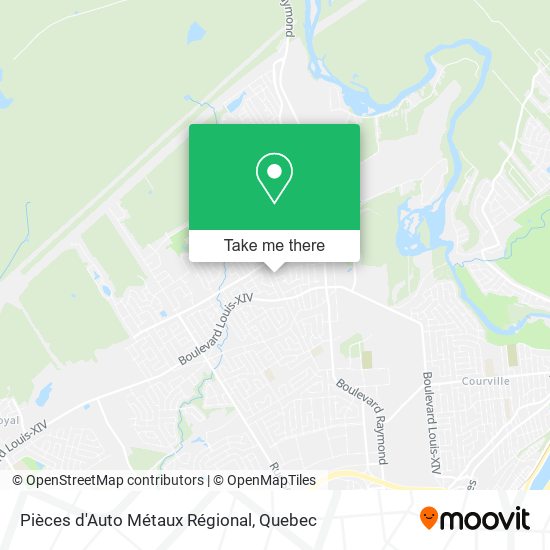 Pièces d'Auto Métaux Régional map