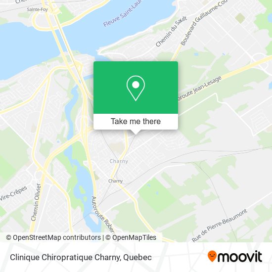 Clinique Chiropratique Charny map