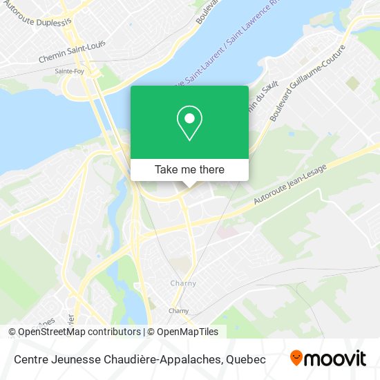 Centre Jeunesse Chaudière-Appalaches map