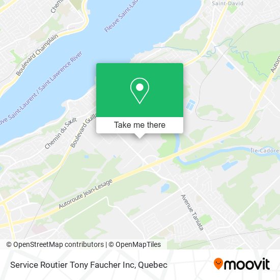 Service Routier Tony Faucher Inc map