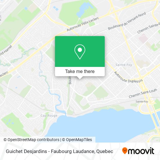 Guichet Desjardins - Faubourg Laudance map