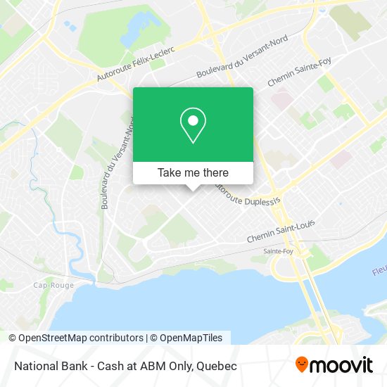 National Bank - Cash at ABM Only map