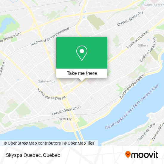 Skyspa Quebec map