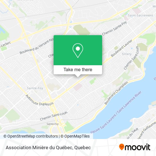 Association Minière du Québec map